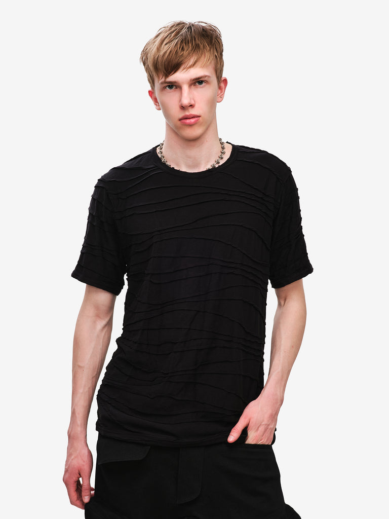 Basic T-shirt with decorative lines