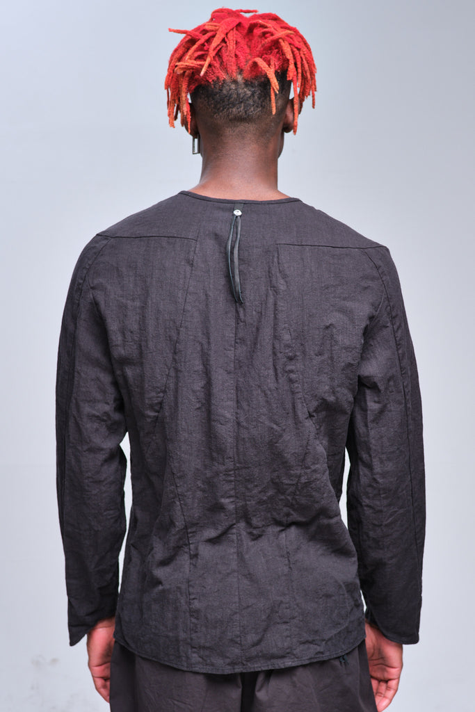 Collarless Hemp Shirt