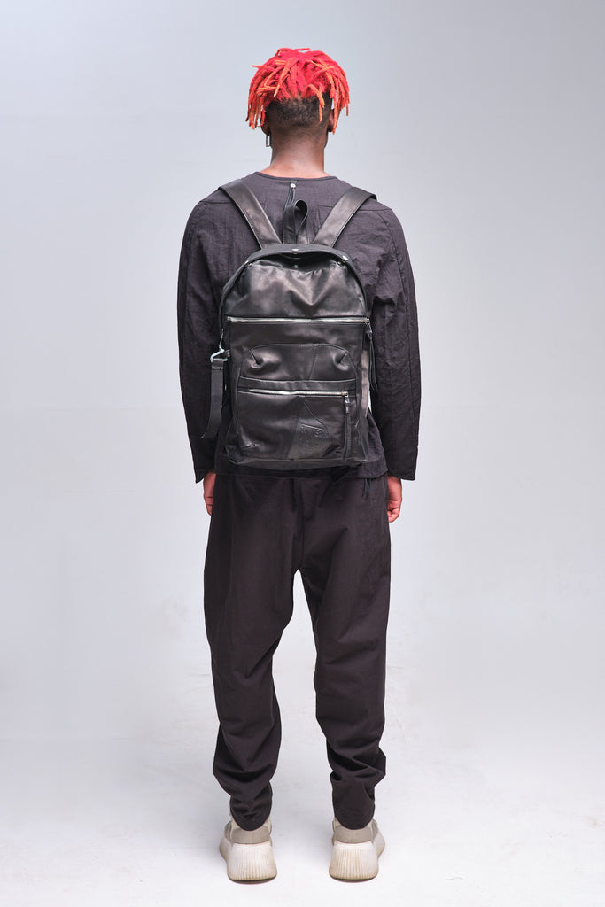 Textured Leather Backpack