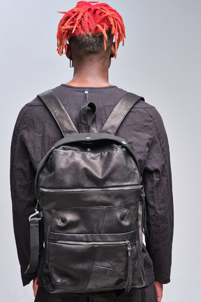 Textured Leather Backpack