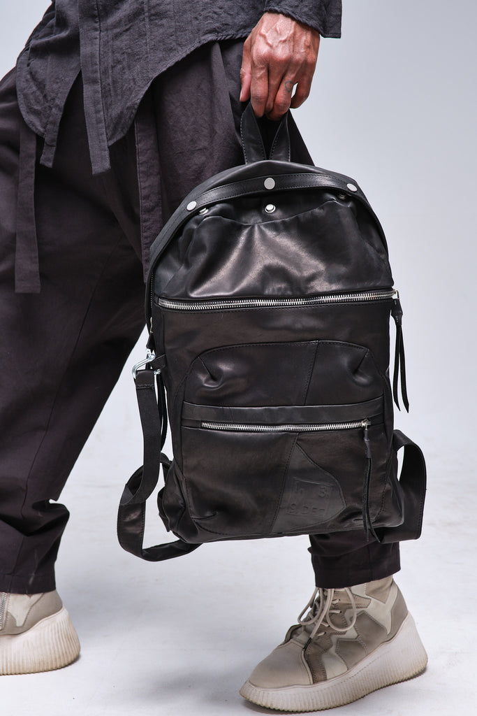 Textured Leather Backpack