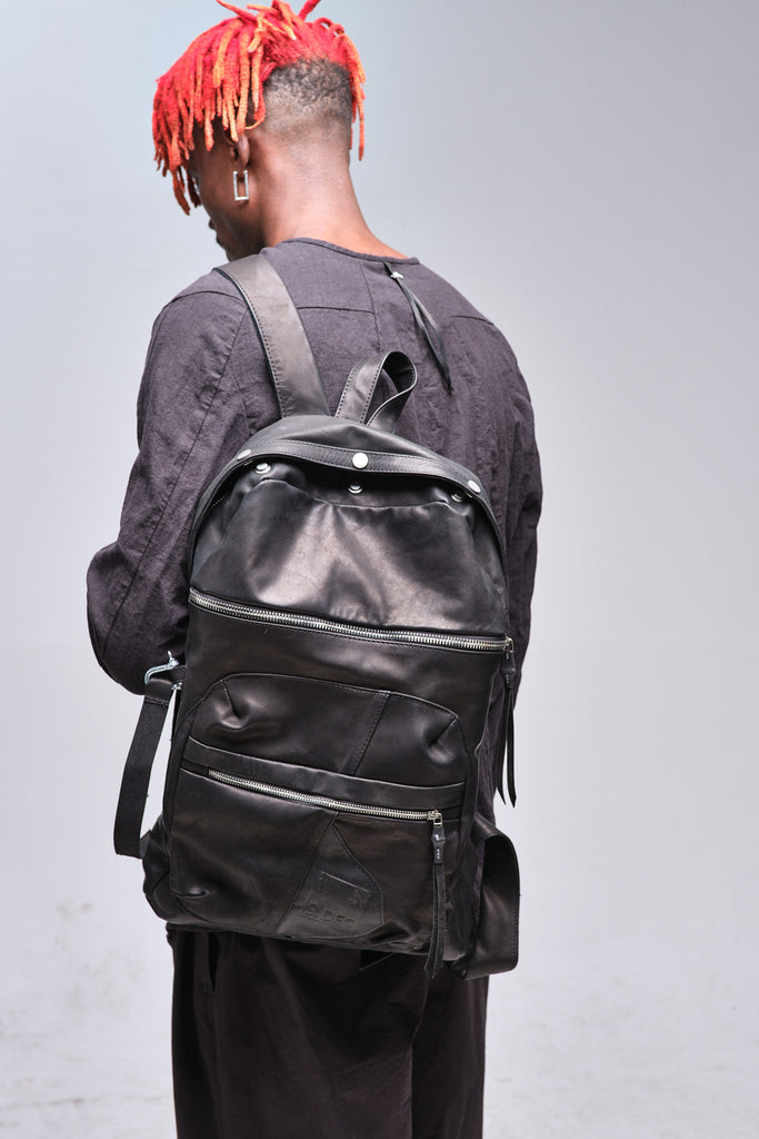 Textured Leather Backpack