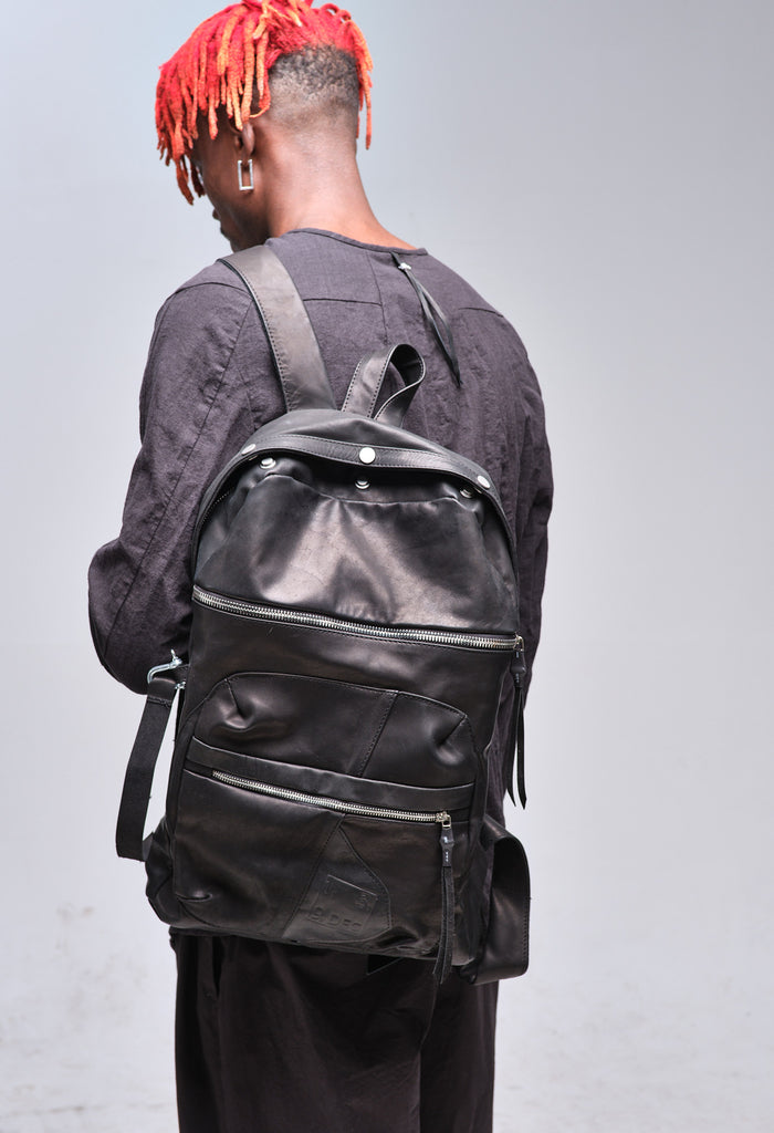 Textured Leather Backpack