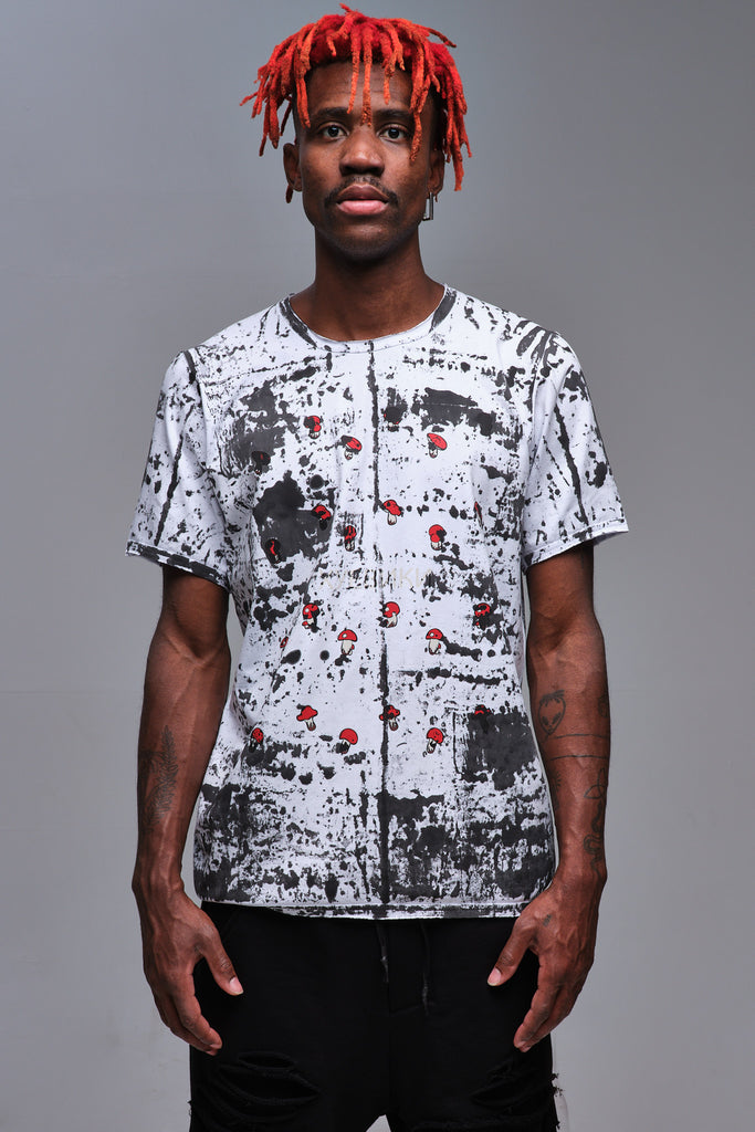Hand-Painted Basic t-shirt with print