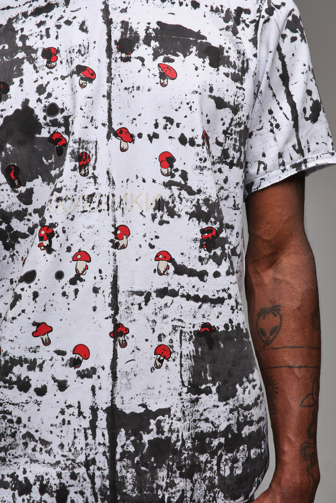 Hand-Painted Basic t-shirt with print