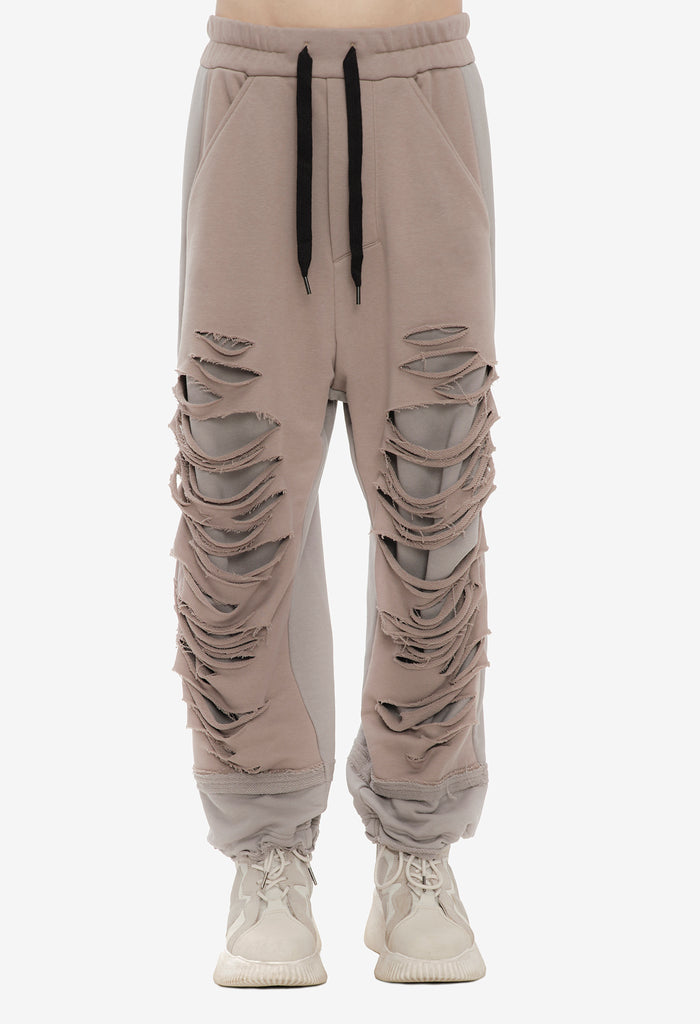 Deconstructed Cut-Out Pants