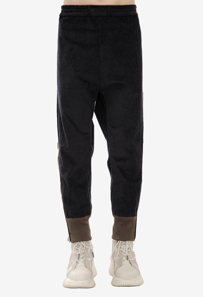 Zip-Cuff Corduroy Pants