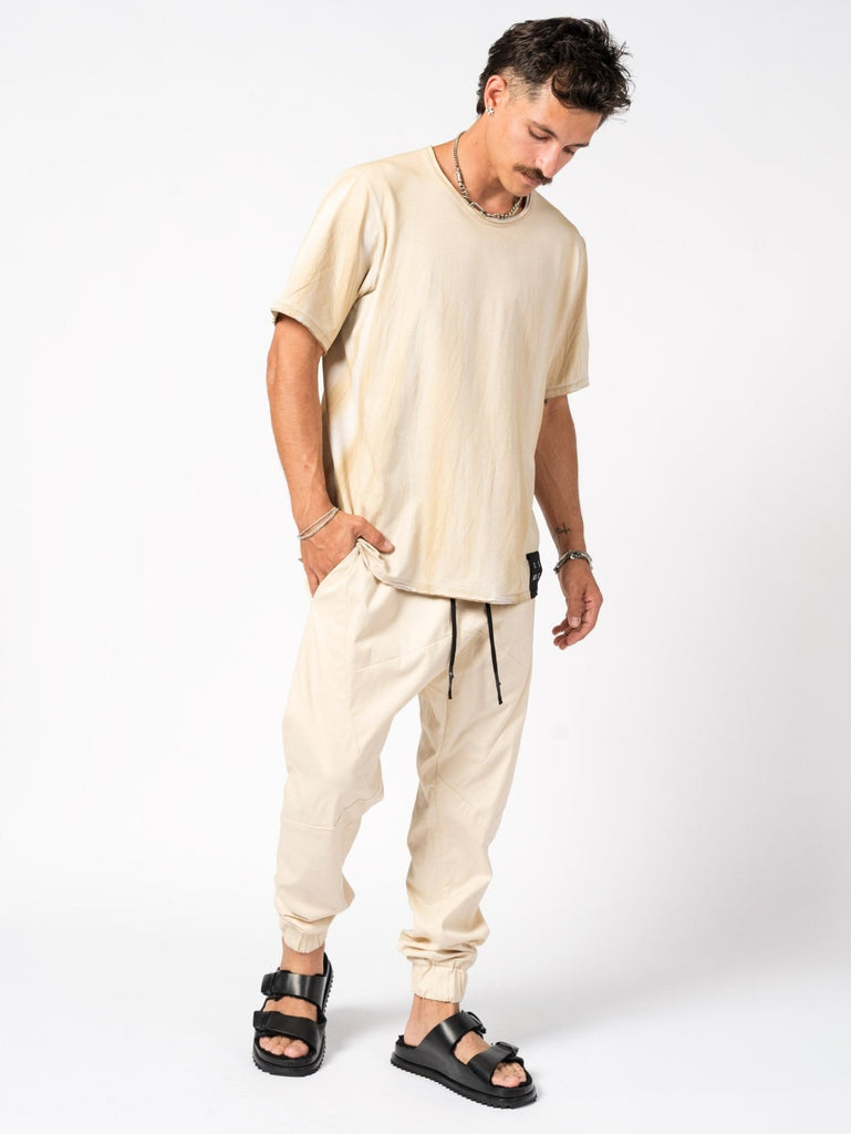 Panelled cotton stretch Joggers