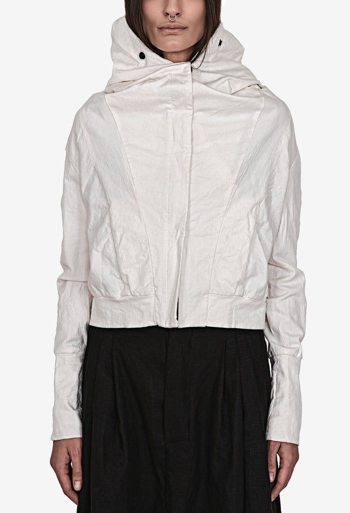 Hooded Stretch Denim Jacket