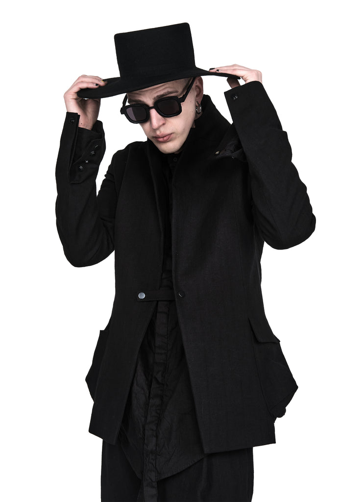 Patch Pocket Linen-Blend Jacket