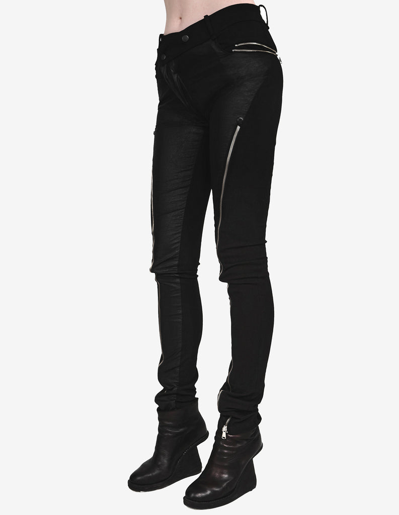 Zipped Stretch Denim Jeans