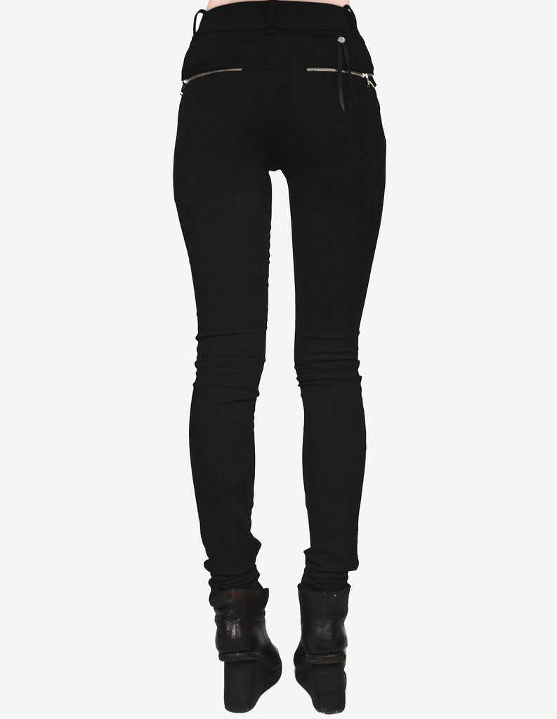 Zipped Stretch Denim Jeans