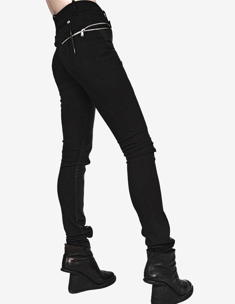 Zipped Stretch Denim Jeans