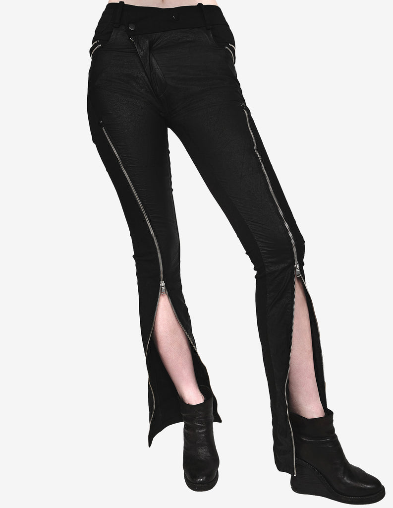 Zipped Stretch Denim Jeans