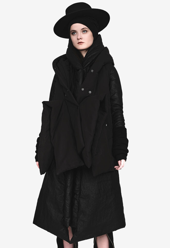 Panelled Hooded Vest