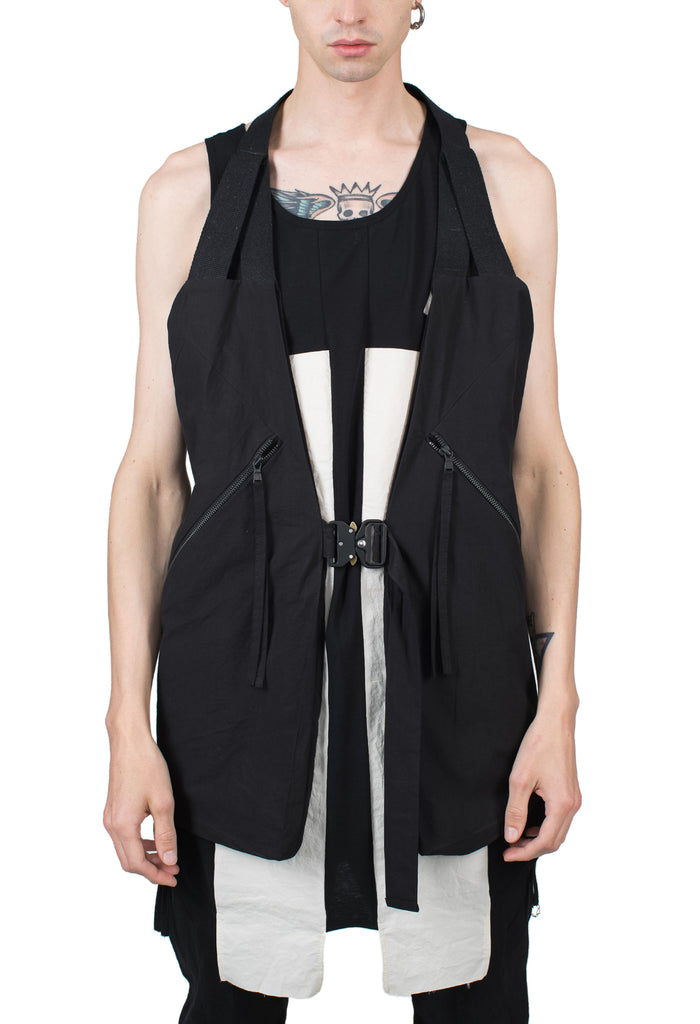 Metal Buckle Cotton Vest