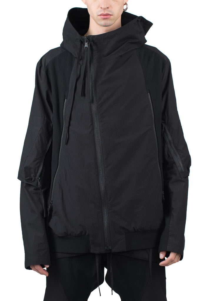 Hooded Cotton Bomber Jacket