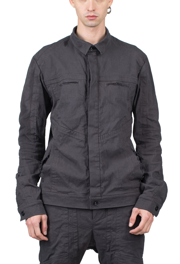 Destroyed Grey Denim Jacket