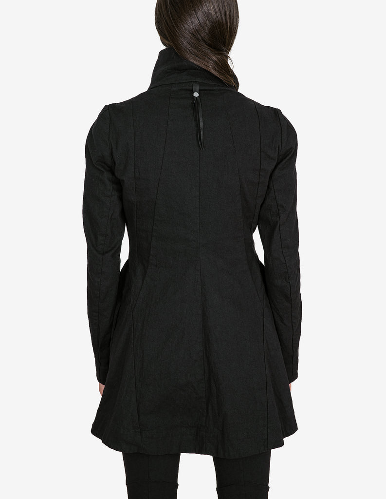 Asymmetric Belted Denim Jacket
