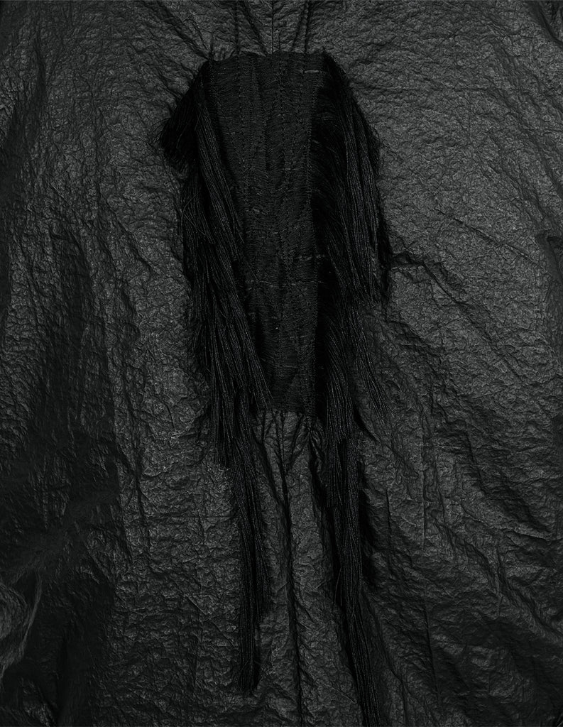 Fringed-Patches Hooded Vest