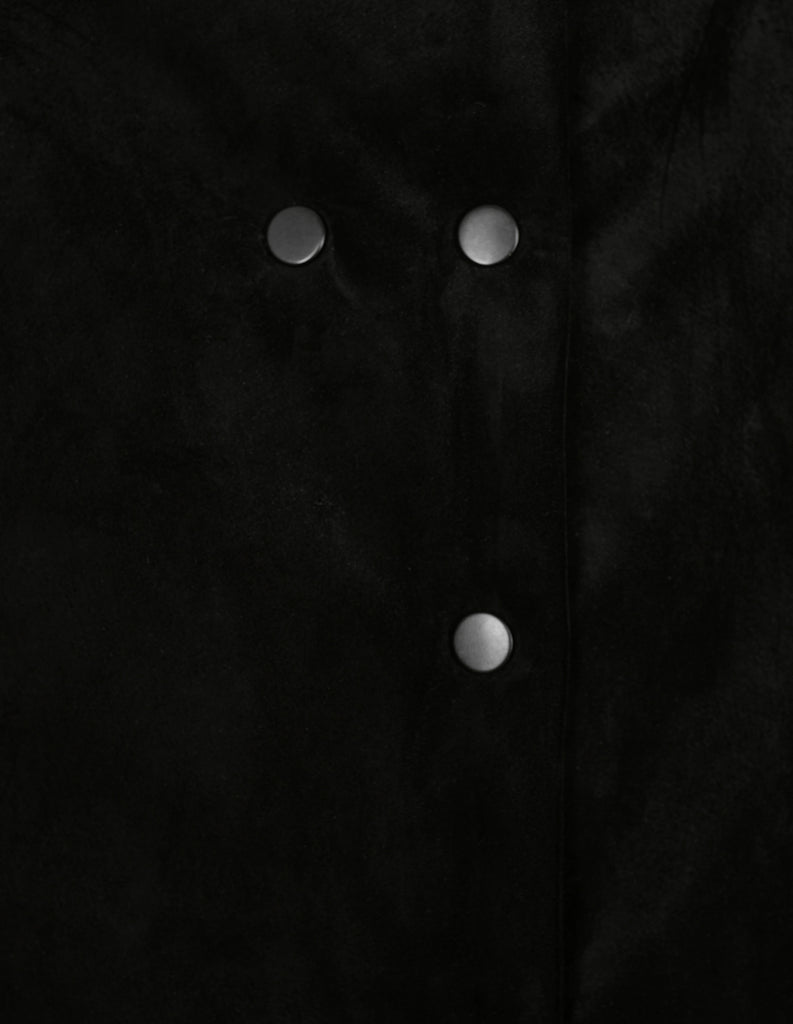 Leather-Panel Hooded Vest