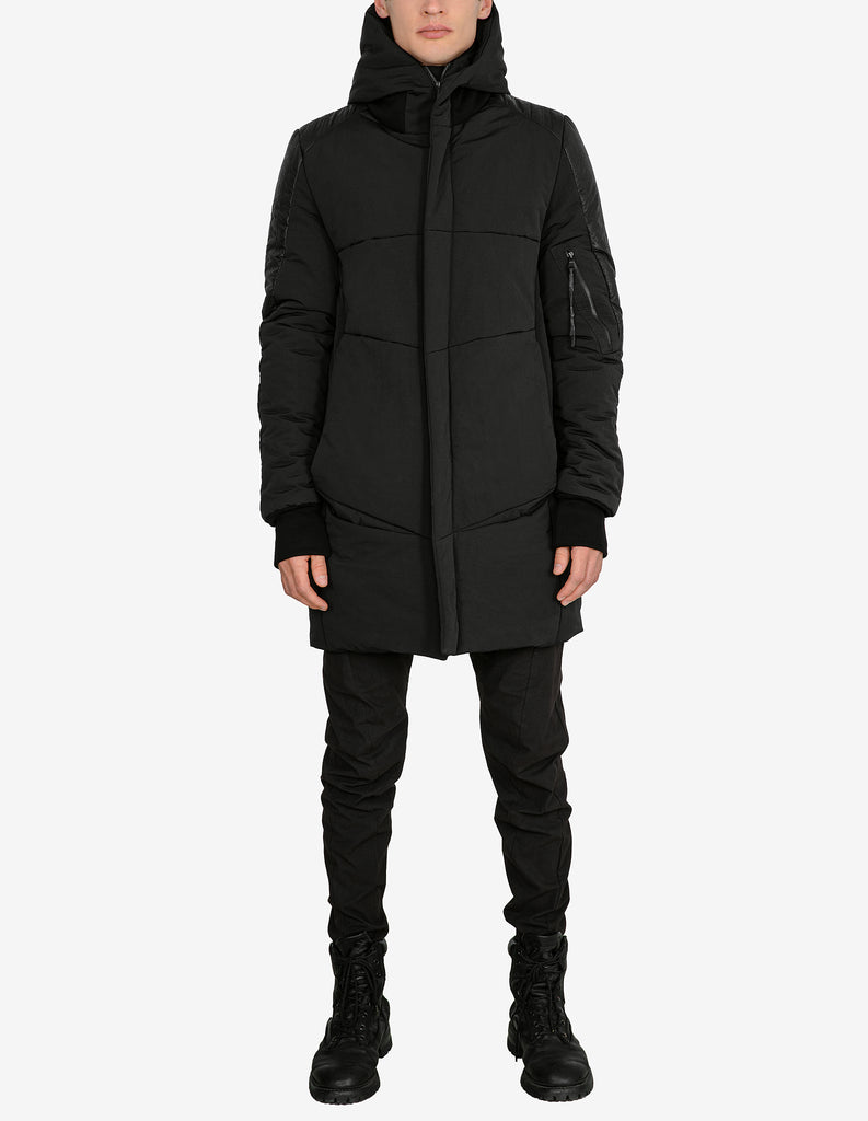 Windproof-Flap Hooded Parka
