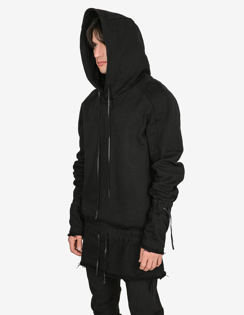 Denim-Panel Hoodie