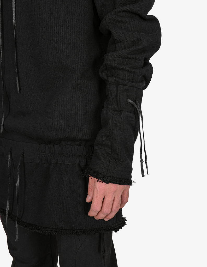 Denim-Panel Hoodie