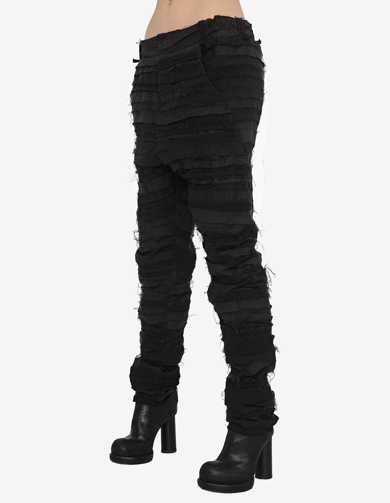 Fringed-Patch Recycled Pants