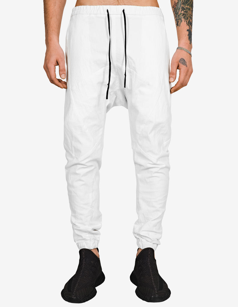 Zip-Pocket Denim Stretch Pants