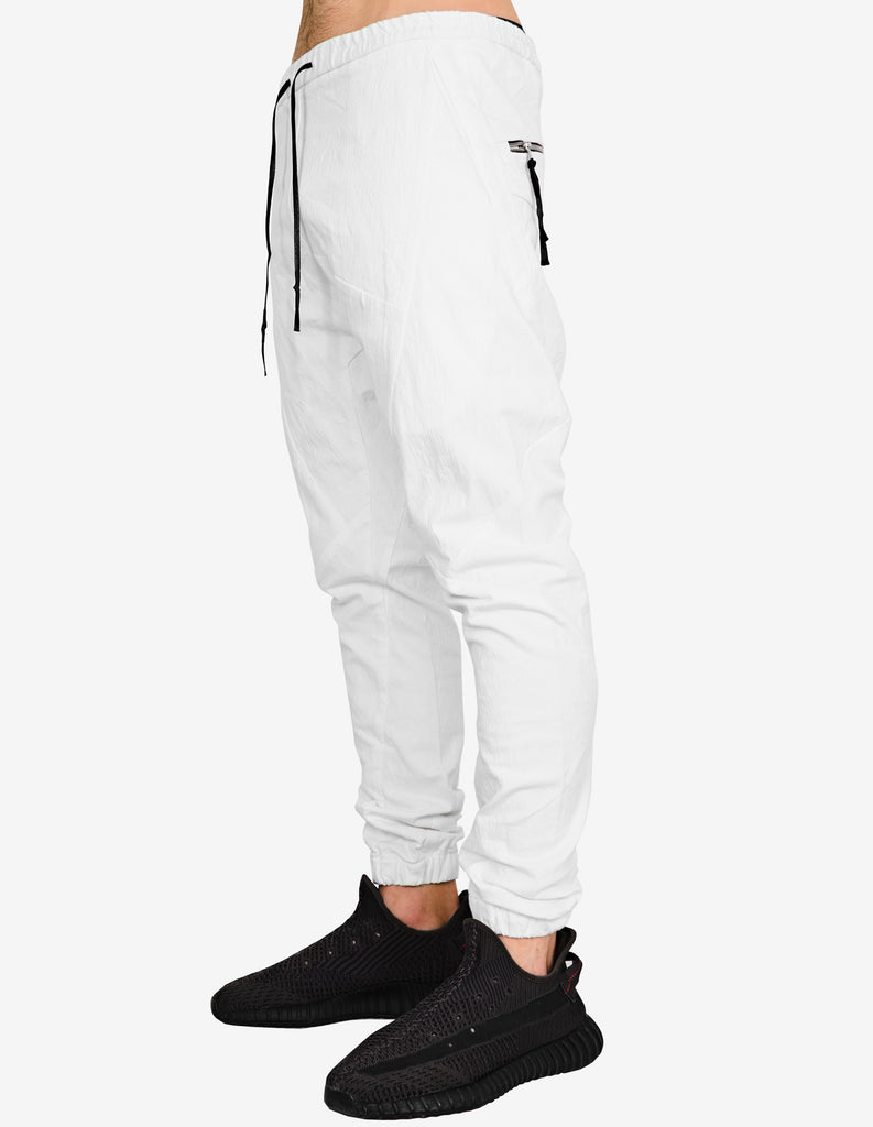 Zip-Pocket Denim Stretch Pants