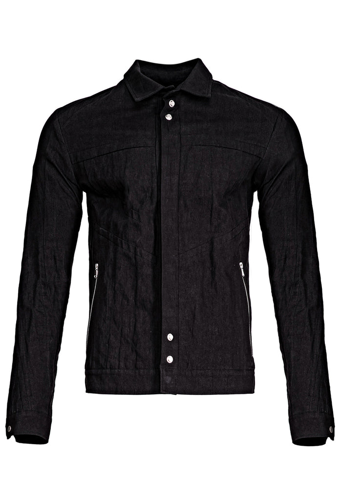 Zipped Sleeves Denim Jacket