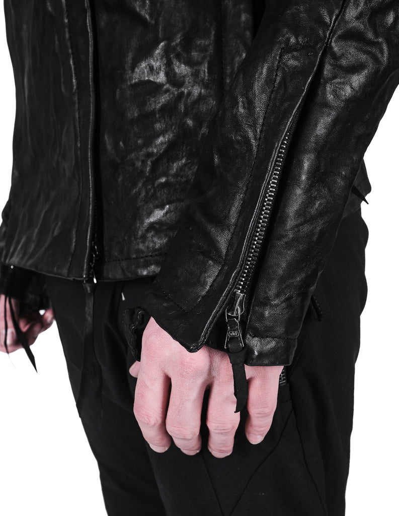 Textured Bondage Leather Jacket