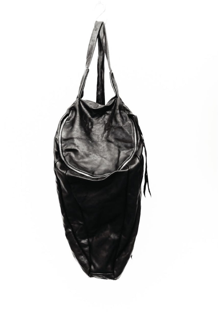Large Zipped Leather Backpack