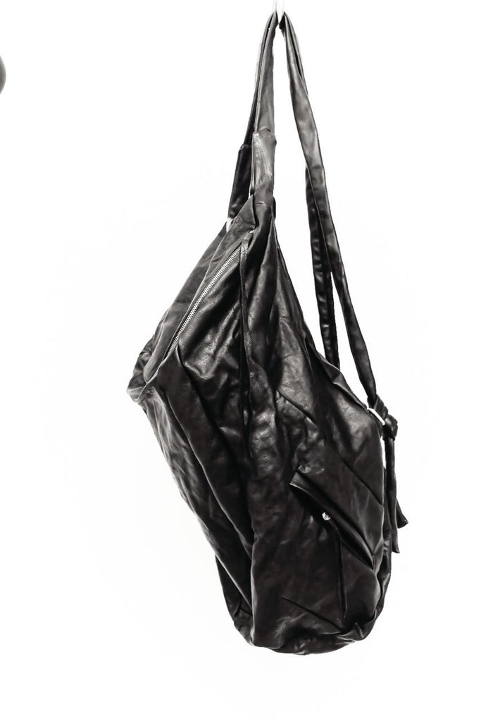 Large Zipped Leather Backpack