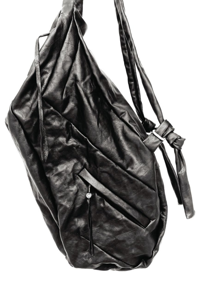 Large Zipped Leather Backpack