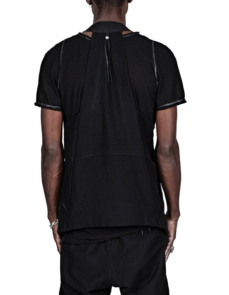 Linen-Blend Buckle Vest