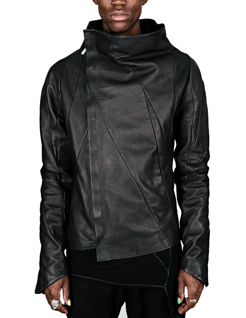 Asymmetric Leather Jacket