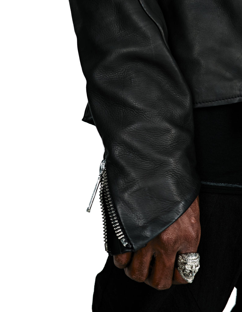Asymmetric Leather Jacket
