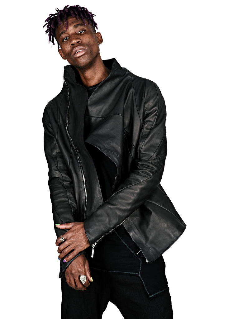 Asymmetric Leather Jacket