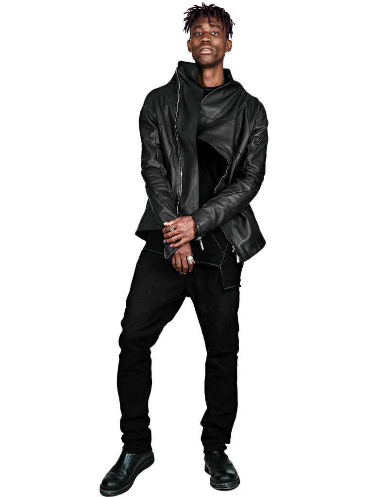 Asymmetric Leather Jacket