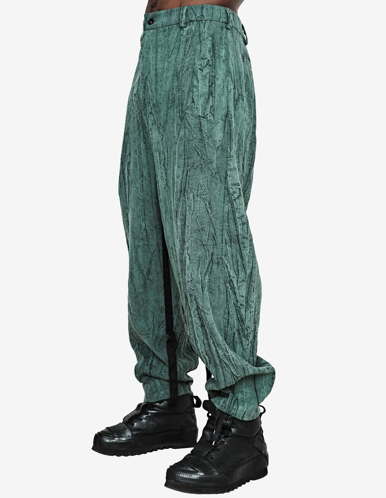 Marble-Dyed Crinkled Pants