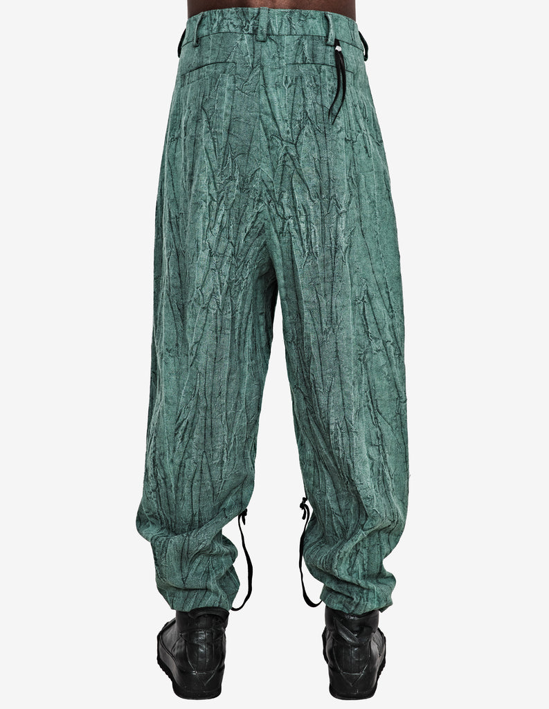 Marble-Dyed Crinkled Pants