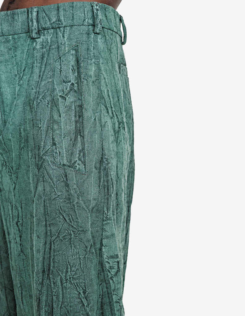 Marble-Dyed Crinkled Pants