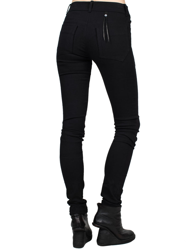Asymmetrical Front Denim Pants
